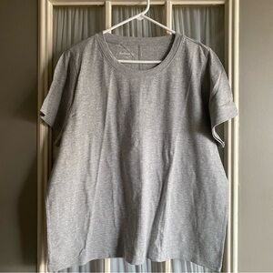 J. Crew Factory Girlfriend Heather Gray Short Sleeve Tee